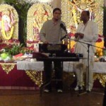 Rishi performing at Durga Puja, Liverpool