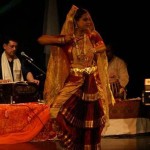 Rinku Dutt as the heavenly dancer Urvashi in Shapmochon